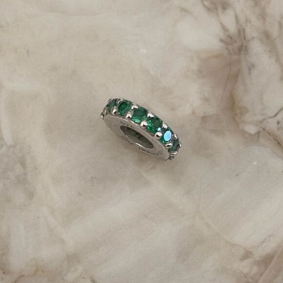 Michael Hill 925 Sterling Silver & Emerald Charm Bead - Picture 2 of 5